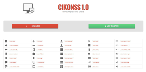 纯css响应式的图标按钮：Cikonss