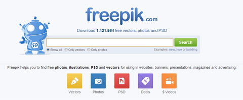 矢量 psd 图片搜索引擎：Freepik