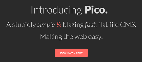 A Simplified And Flat-File CMS – Pico